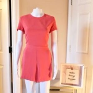 Banana Republic romper jumpsuit. Color: Coral. Size 6.